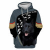 Black German Shepherd Joyful Shirt 3D Full Printing for Dog Mom Dad lovers