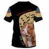Pitbull Joyful Shirt 3D Full Printing for Dog Mom Dad lovers