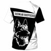 German Shepherd Black And White 1 Shirt 3D Full Printing for Dog Mom Dad lovers