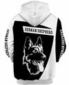 German Shepherd Black And White 1 Shirt 3D Full Printing for Dog Mom Dad lovers