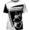 German Shepherd Black And White 1 Shirt 3D Full Printing for Dog Mom Dad lovers