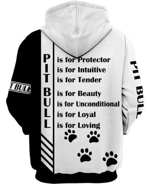 Pitpull Is For Everyone Shirt 3D Full Printing for Dog Mom Dad lovers