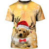 Golden Retriever Baby Christmas Hat Shirt 3D Full Printing for Dog Mom Dad lovers