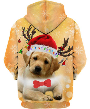 Golden Retriever Baby Christmas Hat Shirt 3D Full Printing for Dog Mom Dad lovers