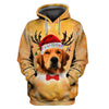 Golden Retriever Christmas Hat Shirt 3D Full Printing for Dog Mom Dad lovers