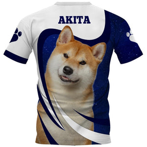 Akita Inu Shirt 3D Full Printing for Dog Mom Dad lovers