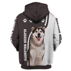 Alaskan Malamute Shirt 3D Full Printing for Dog Mom Dad lovers