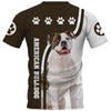 American Bulldog Shirt 3D Full Printing for Dog Mom Dad lovers