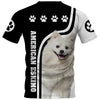 American Eskimo Shirt 3D Full Printing for Dog Mom Dad lovers