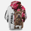 Pit Bulls leave paw prints in our hearts Shirt 3D in Black Full Printing for Dog Mom Dad lovers