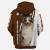 Australian Shepherd Shirt 3D Full Printing for Dog Mom Dad lovers