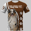 Australian Shepherd Shirt 3D Full Printing for Dog Mom Dad lovers