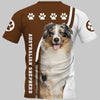Australian Shepherd Shirt 3D Full Printing for Dog Mom Dad lovers
