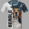 Beagle Military Motifs Shirt 3D Full Printing for Dog Mom Dad lovers