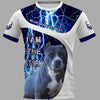 Blue nose pitbull Shirt 3D in Black Full Printing for Dog Mom Dad lovers