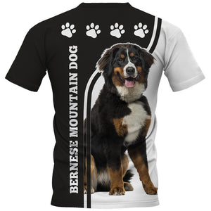 Bernese Mountain Dog Shirt 3D Full Printing for Dog Mom Dad lovers