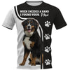 Bernese Mountain Dog Shirt 3D Full Printing for Dog Mom Dad lovers