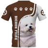 Bichon Frise Shirt 3D Full Printing for Dog Mom Dad lovers
