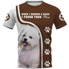 Bichon Frise Shirt 3D Full Printing for Dog Mom Dad lovers