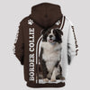 Border Collie Shirt 3D Full Printing for Dog Mom Dad lovers