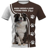 Border Collie Shirt 3D Full Printing for Dog Mom Dad lovers