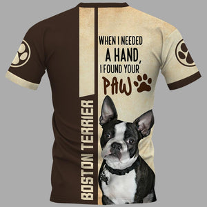 Boston Terrier Shirt 3D Full Printing for Dog Mom Dad lovers