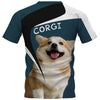 There are no bad days when you come home to your Corgi  Shirt 3D in Black Full Printing for Dog Mom Dad lovers
