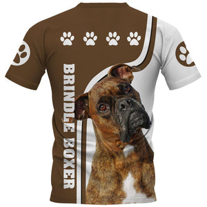 Brindle Shirt 3D Full Printing for Dog Mom Dad lovers