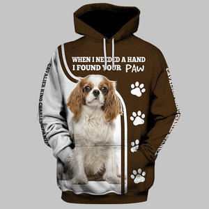 Cavalier King Charles Spaniel Shirt 3D Full Printing for Dog Mom Dad lovers