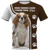 Cavalier King Charles Spaniel Shirt 3D Full Printing for Dog Mom Dad lovers