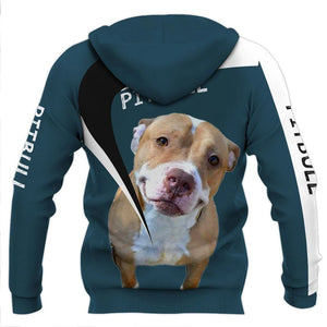 There are no bad days when you come home to your Pitbull Shirt 3D in Black Full Printing for Dog Mom Dad lovers