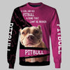 A GIRL AND HER PITBULL DOG 3D Full Printing for Dog Mom Dad lovers