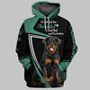 A Girl and Her ROTTWEILER DOG Men and Women 3D Print Pullover