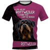 A GIRL AND HER ROTTWEILER dog Men and Women DOG 3D FULL PRINTING
