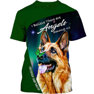 Angels among us – German Shepherd Men and Women 3D Shirt