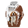 Beagle make me happy Men and Women 3D Shirt