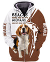 Beagle make me happy Men and Women 3D Shirt