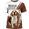Beagle make me happy Men and Women 3D Shirt