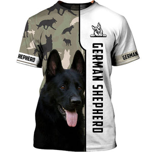 Black German Shepherd – Men and Women 3D Shirt