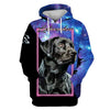 Black Labrador Fanciful Galaxy Men and Women 3D Shirt