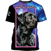 Black Labrador Fanciful Galaxy Men and Women 3D Shirt