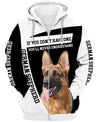 Black & Silver German Shepherd Men and Women Ver.2 3D Shirt