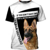 Black & Silver German Shepherd Men and Women Ver.2 3D Shirt