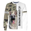 Black&Silver German Shepherd Men and Women 3D Shirt