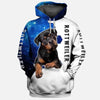 Blue Galaxy ROTTWEILER Dog Men and Women 3D Print Pullover