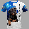 Blue Galaxy ROTTWEILER Dog Men and Women 3D Print Pullover