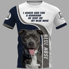 BLUE NOSE PITBULL Shirt 3D Full Printing for Dog Mom Dad lovers