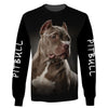 Brown Pitpull Mystery Shirt 3D Full Printing for Dog Mom Dad lovers