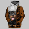 Brown ROTTWEILER DOG Men and Women 3D Print Pullover