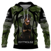 Camouflage Rottweiler Dog Men and Women 3D Full Printing